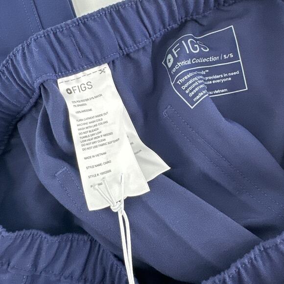 Figs Men's Navy Cairo Zip Fly Cargo Scrub Pants Size S/Short - Picture 7 of 11